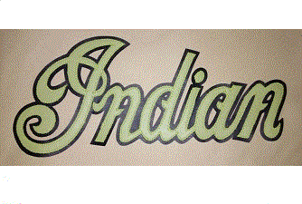 Indian Motorcycle 13 inch synthetic leather green/black patch